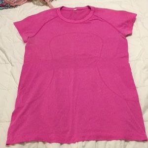 Lululemon Run Swift Shirt Size 10 Pink